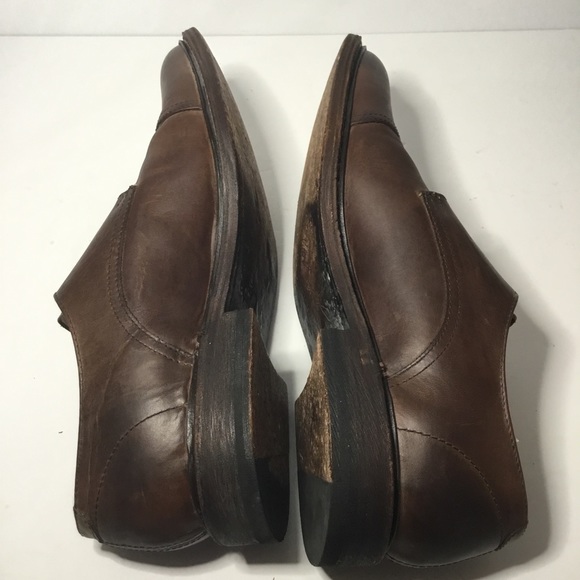 Frye Men’s Brown Leather Double Monk Strap Shoes Size 10D - Picture 4 of 9